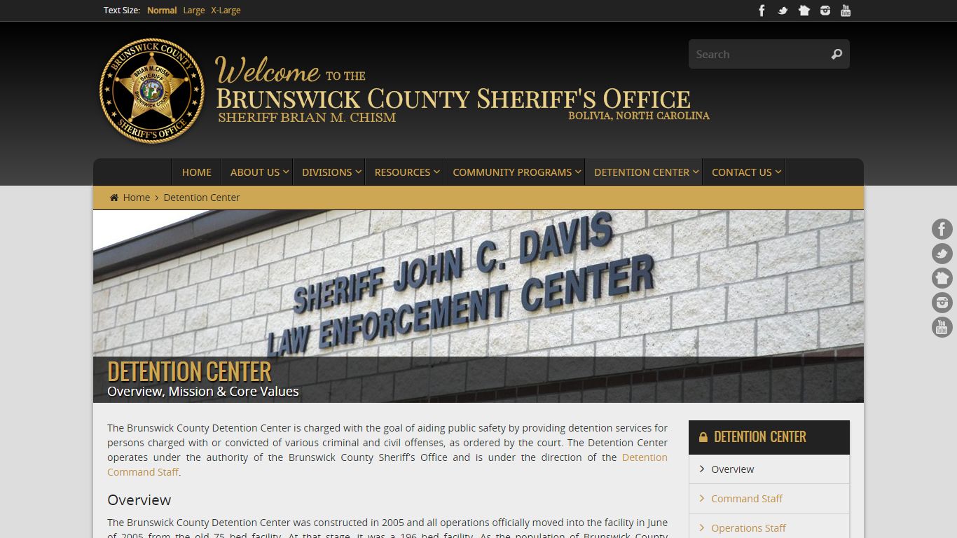 Detention Center - Brunswick County Sheriff's Office